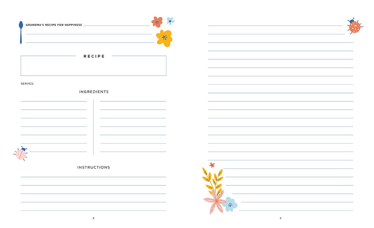 Grandmother's Recipe Journal - SALE!