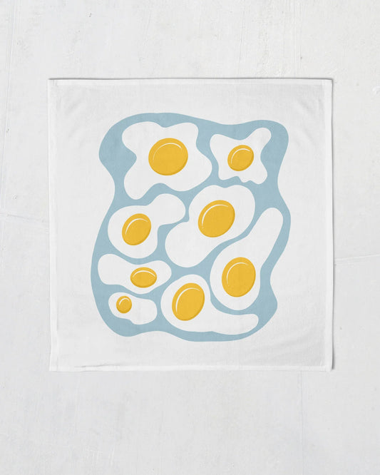 Fried Eggs Flour Sack Tea Towel