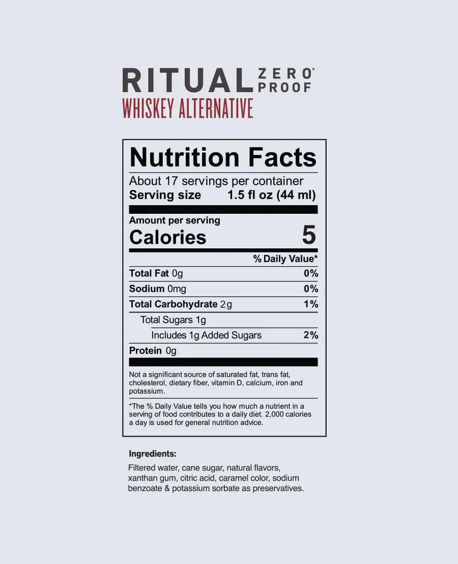 Ritual Zero Proof Whiskey Alternative